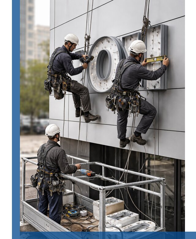 Профессиональный монтаж световых букв в Щербинке под ключ