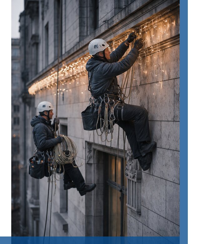 Монтаж новогодней иллюминации в Щербинке от 8655 р. | ВЫСОТНИК-Щрб