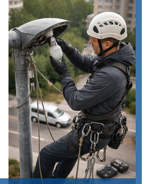 Замена ламп на высоте в Щербинке от 2546 р. | ВЫСОТНИК-Щрб