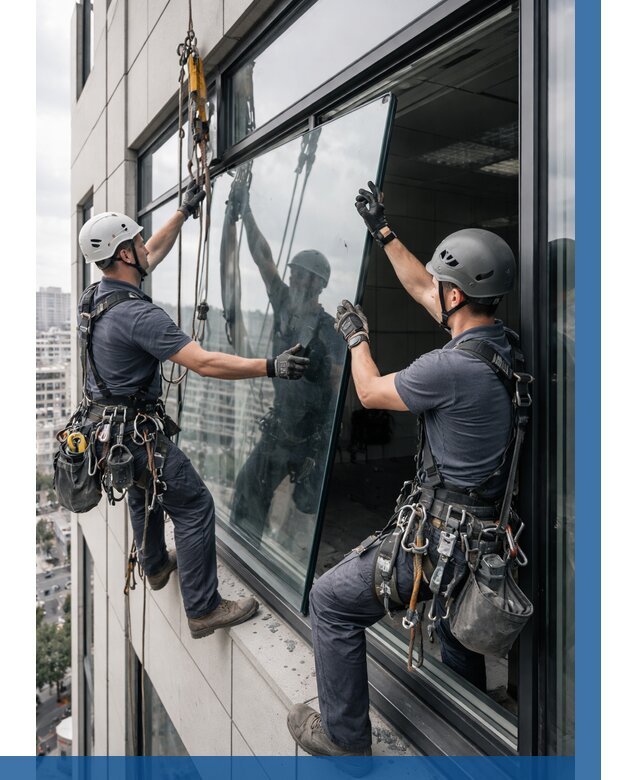 Замена стеклопакетов на высоте в Щербинке от 5600 р. | ВЫСОТНИК-Щрб