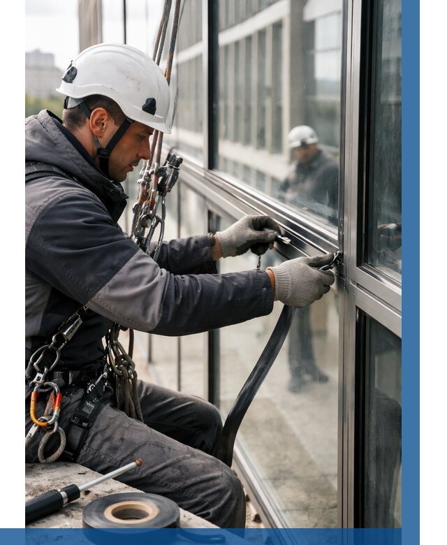 Ремонт витражных конструкций в Щербинке от 3564 р. | ВЫСОТНИК-Щрб