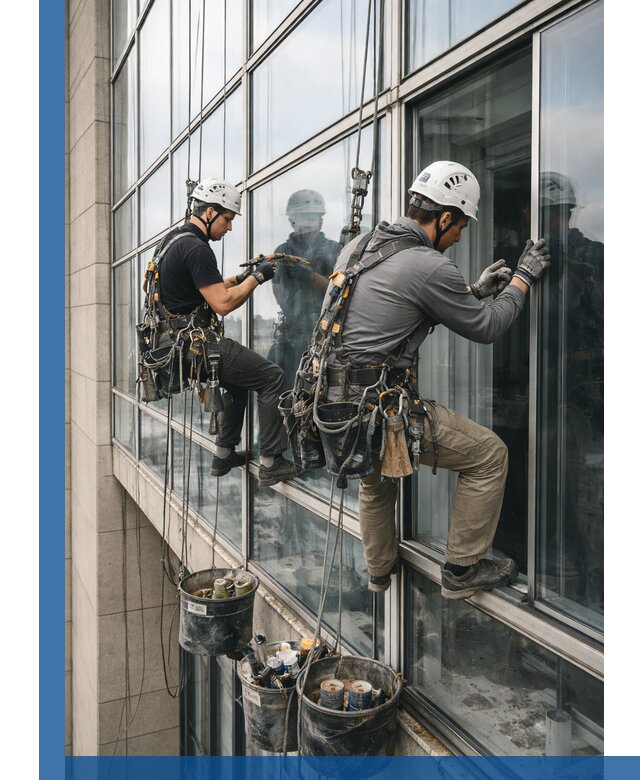 Ремонт витражных конструкций и фасадного остекления в Щербинке