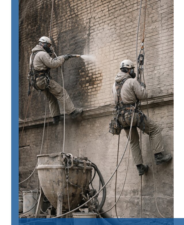 Пескоструйная очистка фасадов в Щербинке профессионально