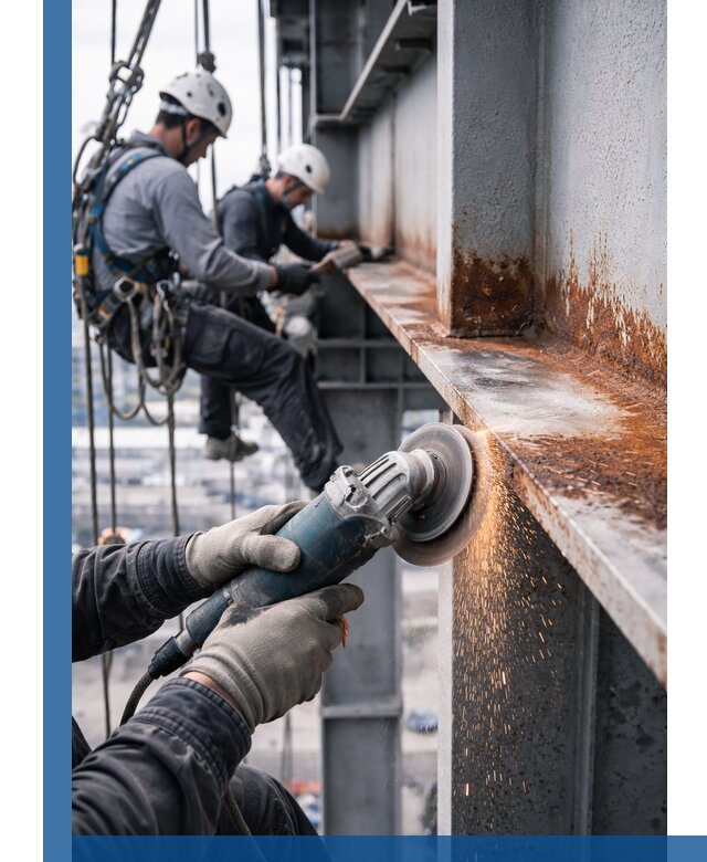 Зачистка металла от ржавчины и подготовка поверхностей в Щербинке