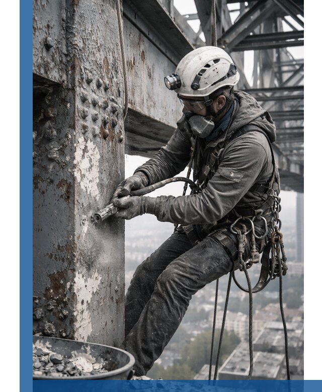 Удаление старой краски с металлических конструкций в Щербинке