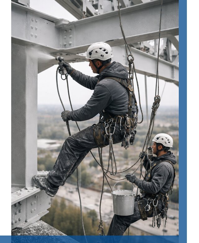 Покраска металлоконструкций на высоте в Щербинке 356 р |ВЫСОТНИК-Щрб