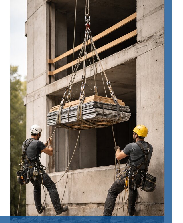 Подъем материала на этаж веревками в Щербинке от 1527 р. | ВЫСОТНИК-Щрб