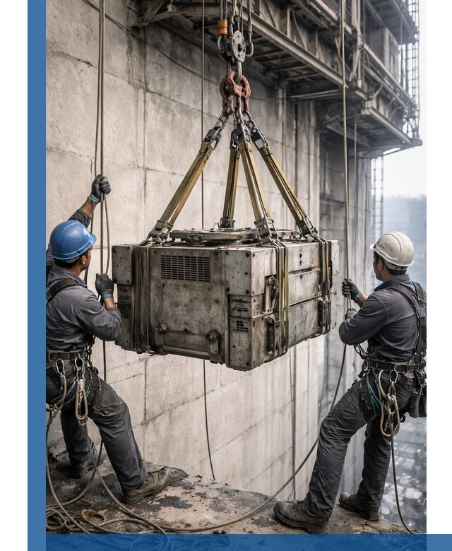 Такелажные работы на высоте, подъем и монтаж грузов в Щербинке