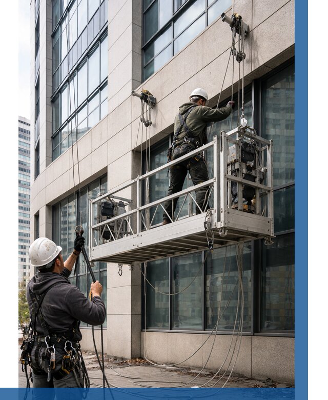 Монтаж и подъем фасадной люльки в Щербинке от 12218 р. | ВЫСОТНИК-Щрб