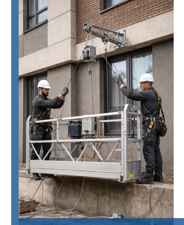 Монтаж и подъем фасадной люльки в Щербинке с гарантией безопасности