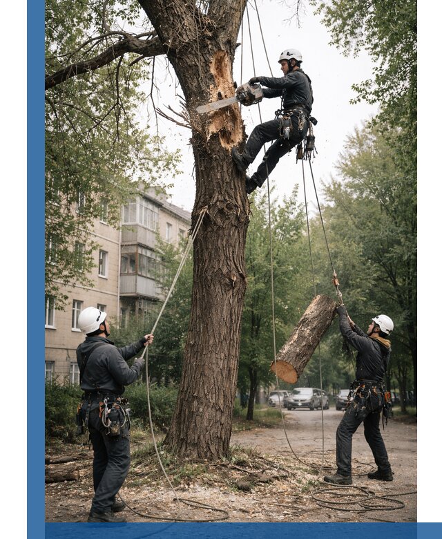 Срочное удаление аварийных деревьев в Щербинке с гарантией безопасности