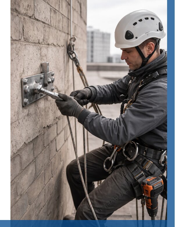 Установка анкерных точек в Щербинке от 3564 р. | ВЫСОТНИК-Щрб